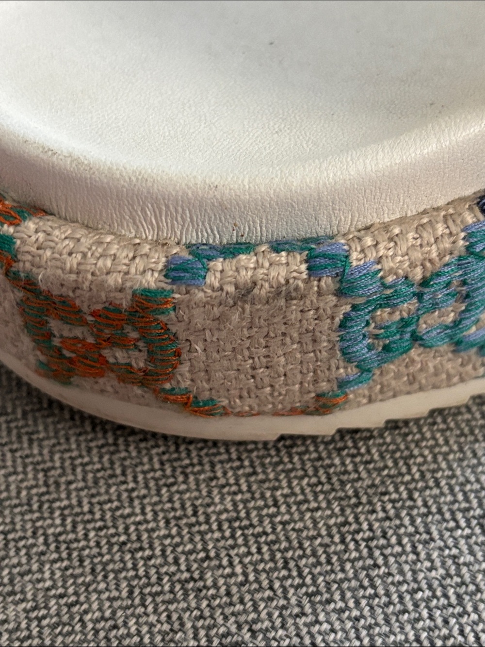 Gucci Cream Multicolor GG Canvas Platform Slide Mules - Picture 10 of 12
